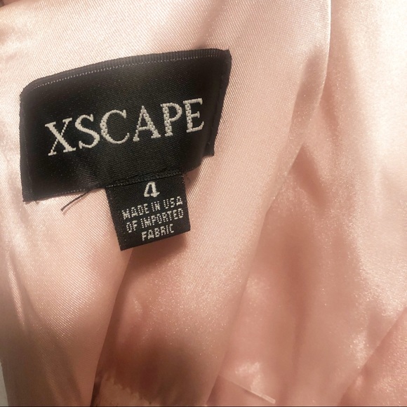 Embellished Bodice V-Neck Chiffon Evening Dress- 4 - Picture 6 of 8